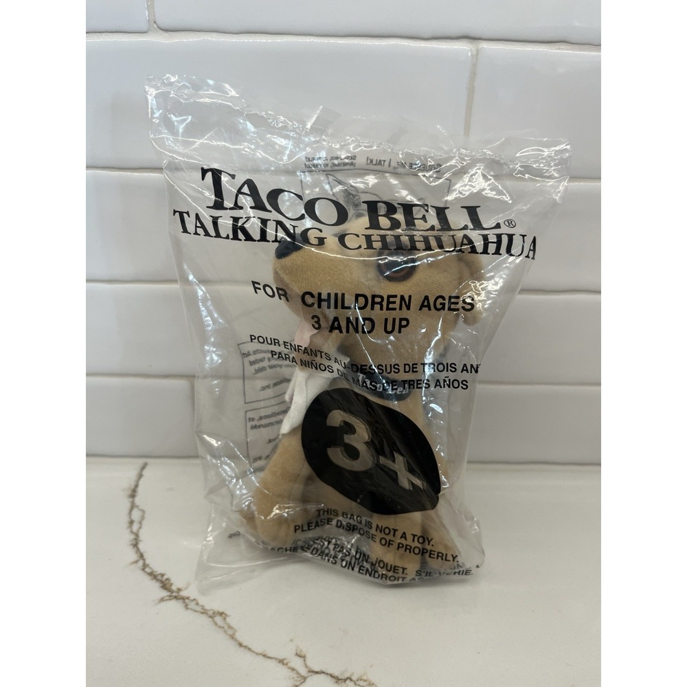 Taco Bell Chihuahua Plush Dog Toy Vintage 90s You Are Getting Hungry New Sealed